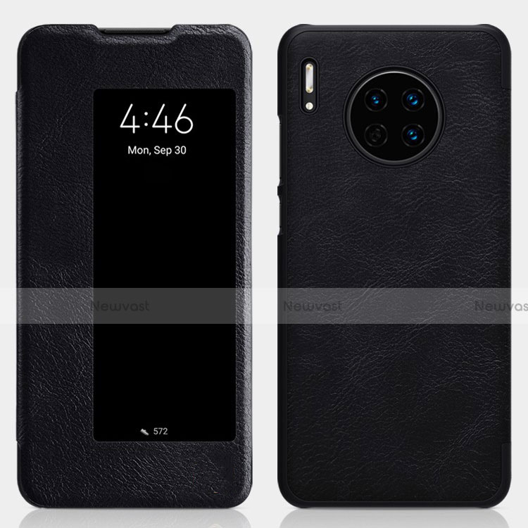 Leather Case Stands Flip Cover T01 Holder for Huawei Mate 30 Black