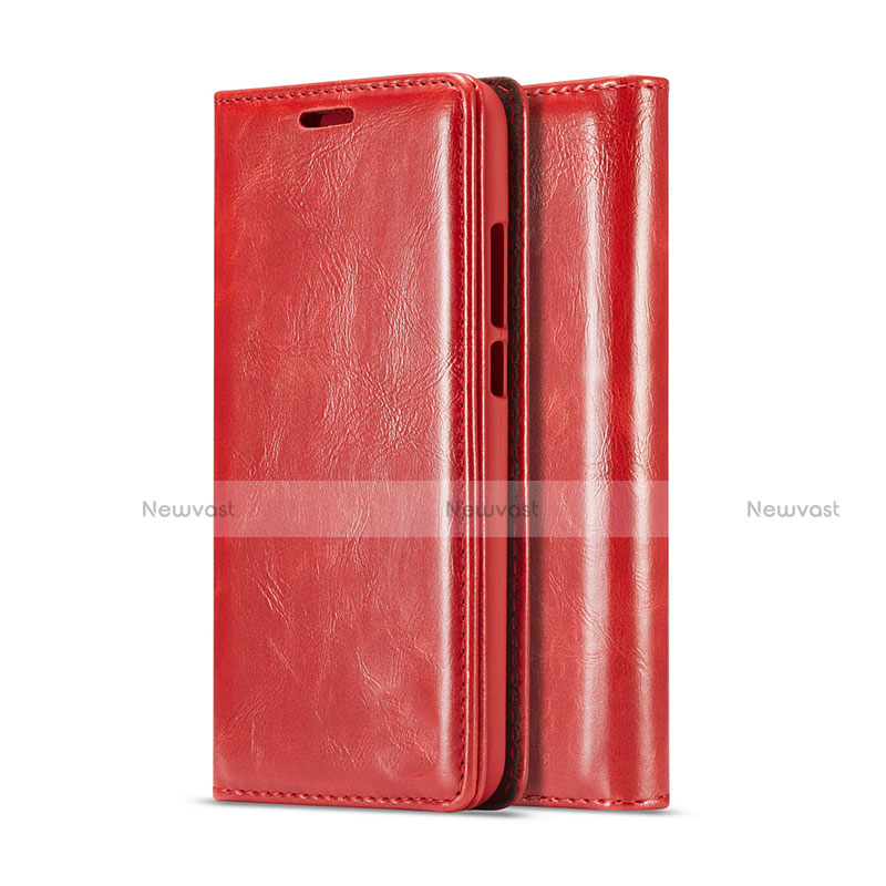 Leather Case Stands Flip Cover T01 Holder for Huawei P20 Lite Red