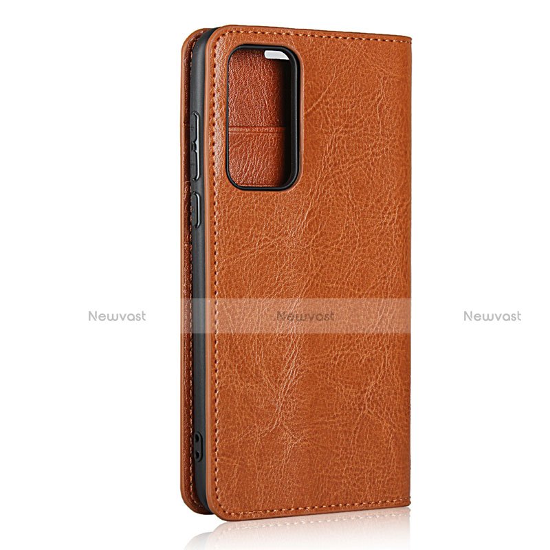 Leather Case Stands Flip Cover T01 Holder for Huawei P40 Orange