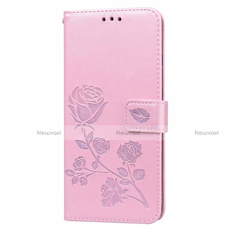Leather Case Stands Flip Cover T01 Holder for Huawei P40 Pro Pink
