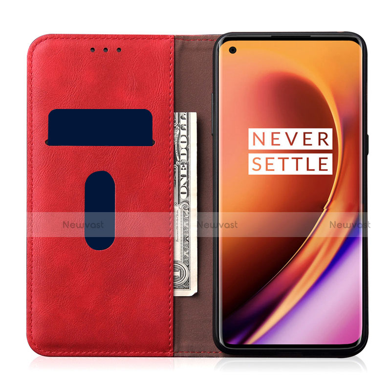 Leather Case Stands Flip Cover T01 Holder for OnePlus 8 Pro