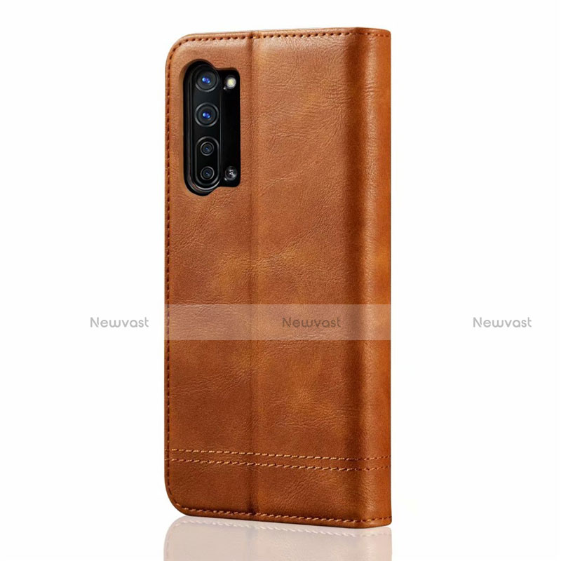 Leather Case Stands Flip Cover T01 Holder for Oppo A91
