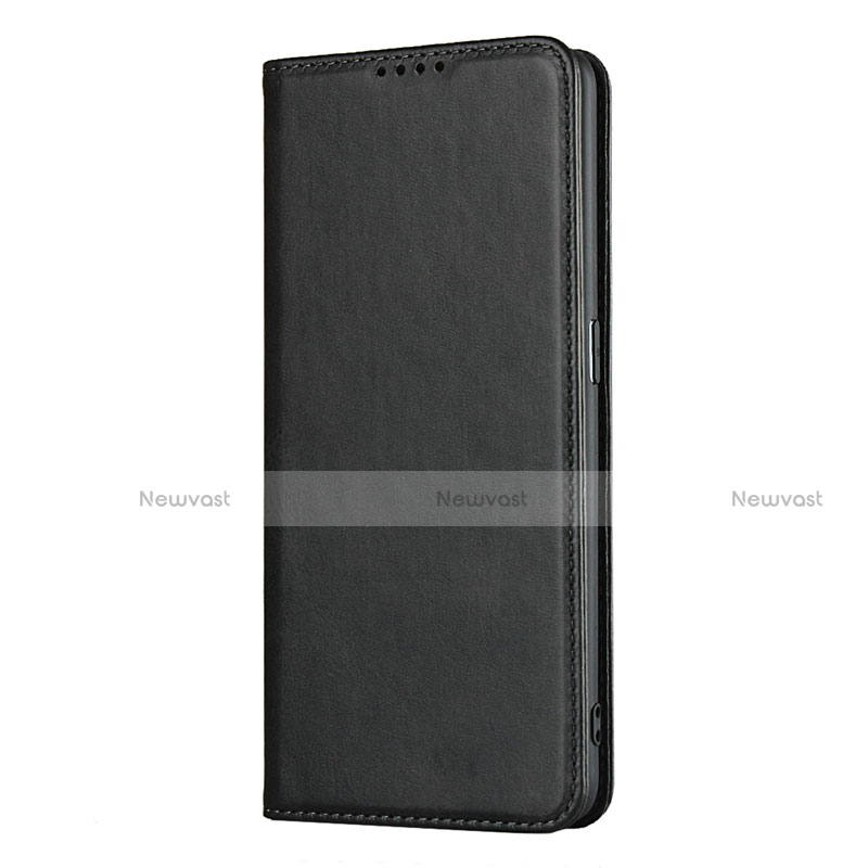Leather Case Stands Flip Cover T01 Holder for Oppo Find X2 Pro Black