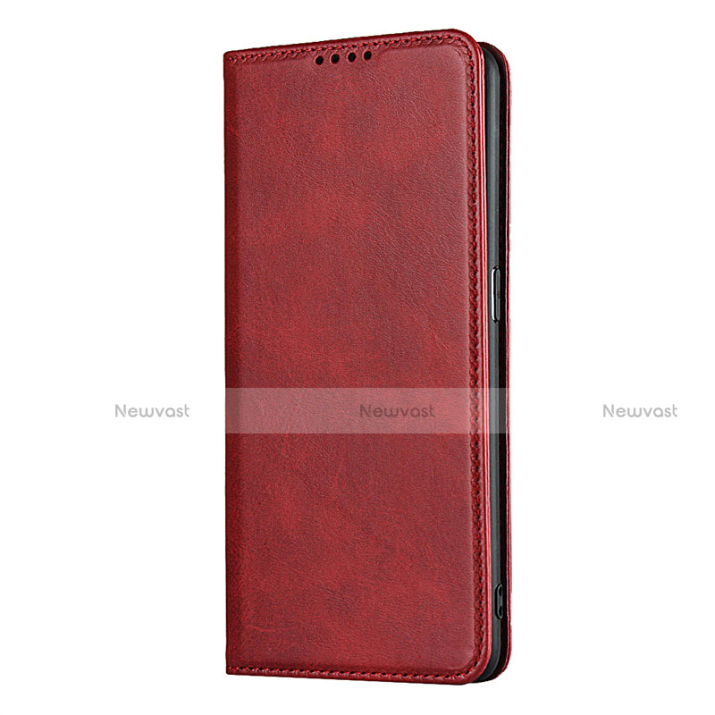 Leather Case Stands Flip Cover T01 Holder for Oppo Find X2 Pro Red