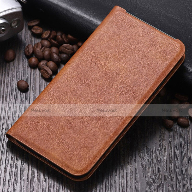 Leather Case Stands Flip Cover T01 Holder for Oppo R17 Pro Brown