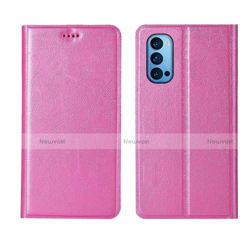 Leather Case Stands Flip Cover T01 Holder for Oppo Reno4 5G