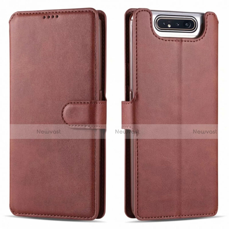 Leather Case Stands Flip Cover T01 Holder for Samsung Galaxy A80