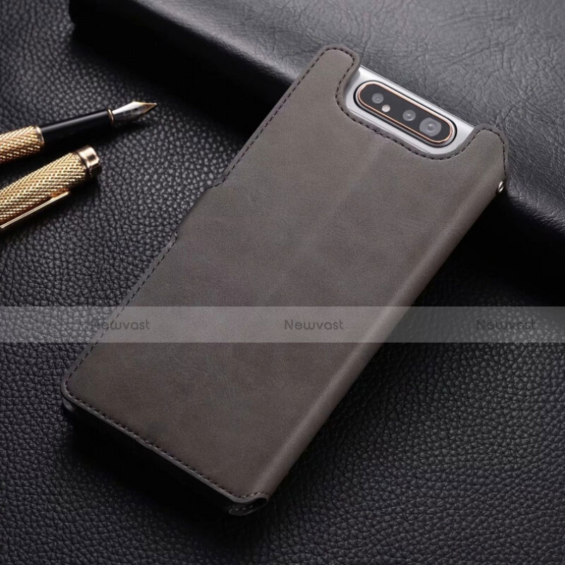 Leather Case Stands Flip Cover T01 Holder for Samsung Galaxy A80