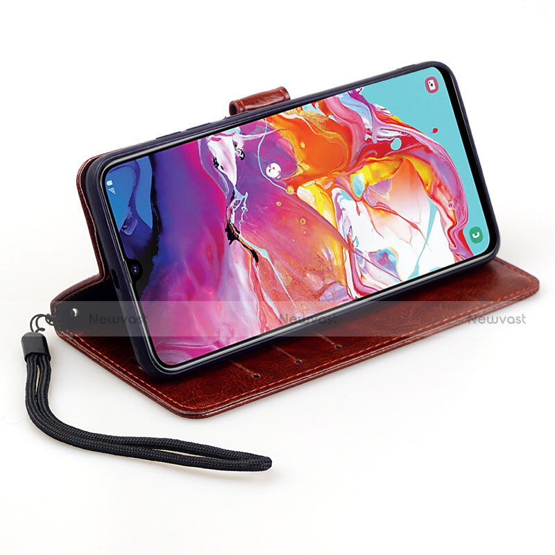 Leather Case Stands Flip Cover T01 Holder for Samsung Galaxy A90 5G