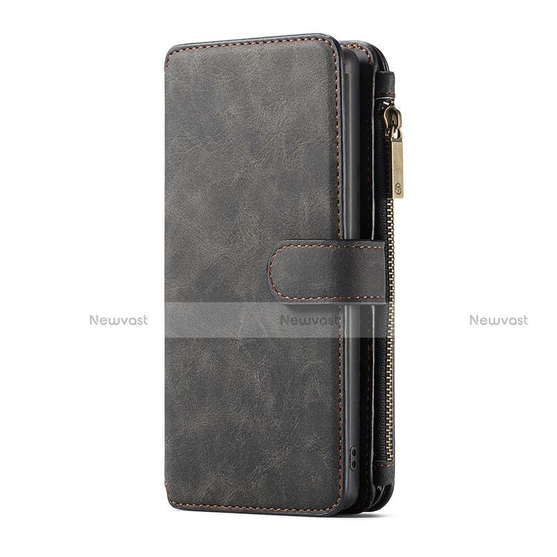 Leather Case Stands Flip Cover T01 Holder for Samsung Galaxy Note 10 Plus 5G Black