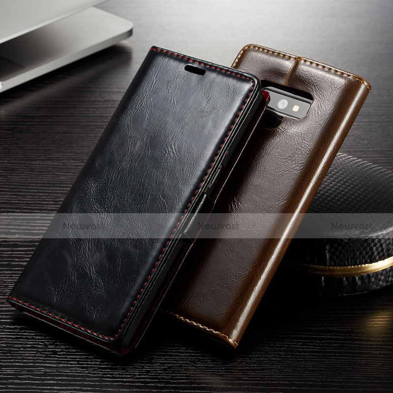 Leather Case Stands Flip Cover T01 Holder for Samsung Galaxy Note 9