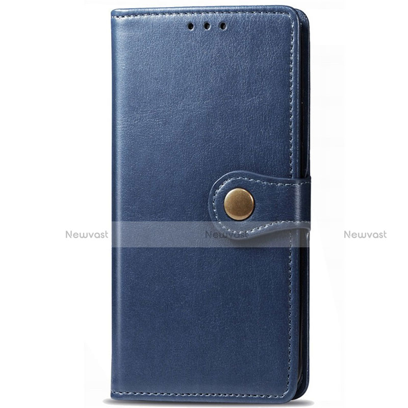 Leather Case Stands Flip Cover T01 Holder for Samsung Galaxy S20 5G Blue