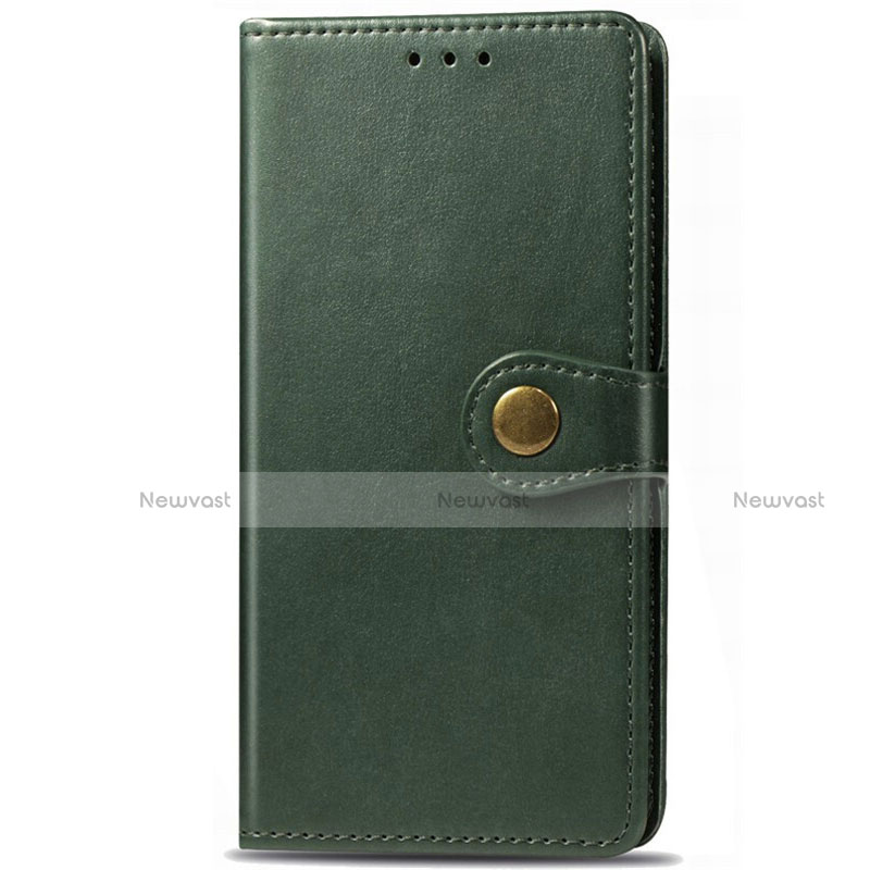Leather Case Stands Flip Cover T01 Holder for Samsung Galaxy S20 5G Green