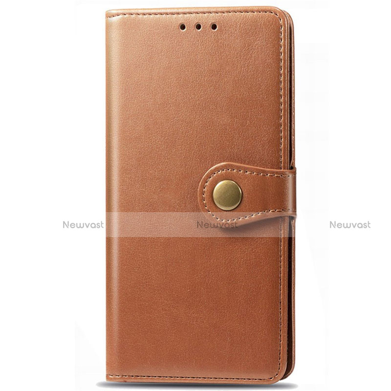 Leather Case Stands Flip Cover T01 Holder for Samsung Galaxy S20 Orange