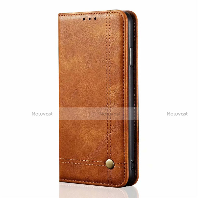 Leather Case Stands Flip Cover T01 Holder for Xiaomi Mi 10 Pro Orange