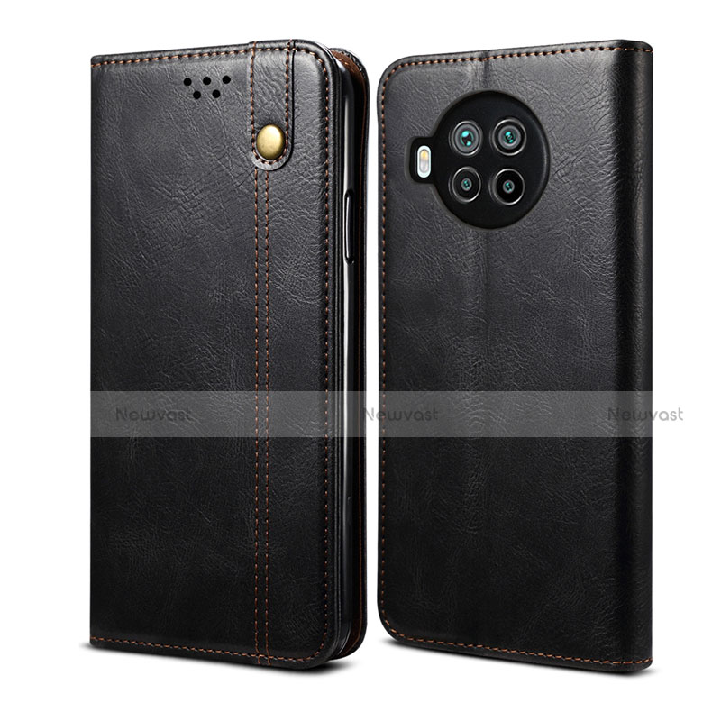 Leather Case Stands Flip Cover T01 Holder for Xiaomi Mi 10T Lite 5G Black