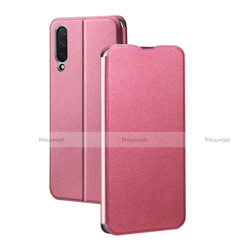 Leather Case Stands Flip Cover T01 Holder for Xiaomi Mi A3 Pink
