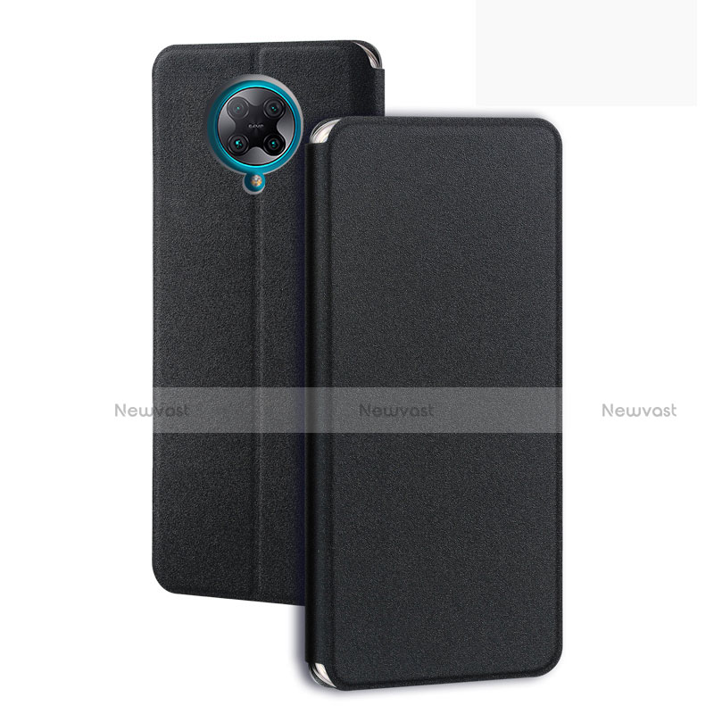 Leather Case Stands Flip Cover T01 Holder for Xiaomi Redmi K30 Pro 5G Black