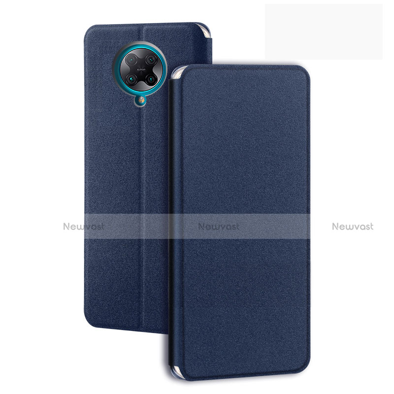 Leather Case Stands Flip Cover T01 Holder for Xiaomi Redmi K30 Pro Zoom Blue