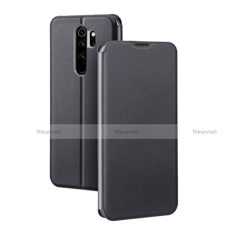 Leather Case Stands Flip Cover T01 Holder for Xiaomi Redmi Note 8 Pro Black