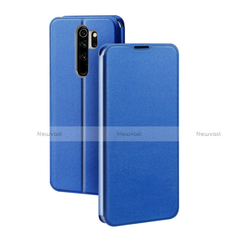 Leather Case Stands Flip Cover T01 Holder for Xiaomi Redmi Note 8 Pro Blue