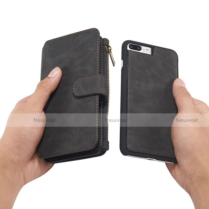Leather Case Stands Flip Cover T02 Holder for Apple iPhone 8 Plus