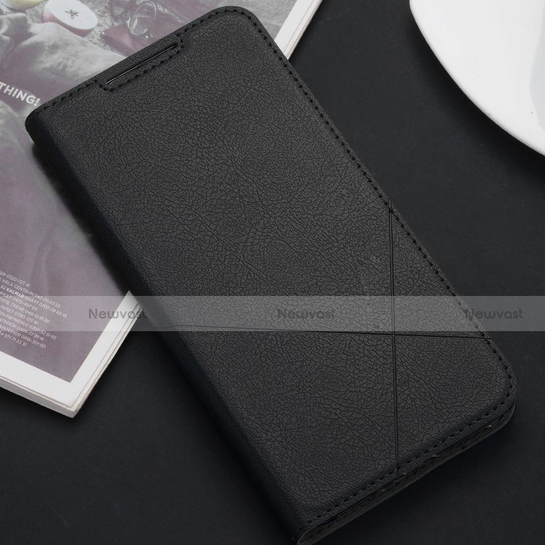 Leather Case Stands Flip Cover T02 Holder for Huawei Nova 5 Black