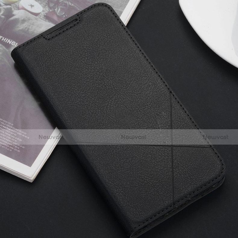 Leather Case Stands Flip Cover T02 Holder for Huawei Nova 5 Pro Black