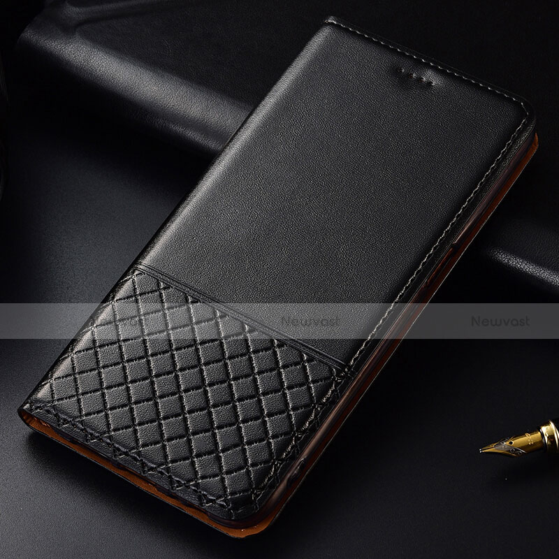 Leather Case Stands Flip Cover T02 Holder for OnePlus 7T Pro Black