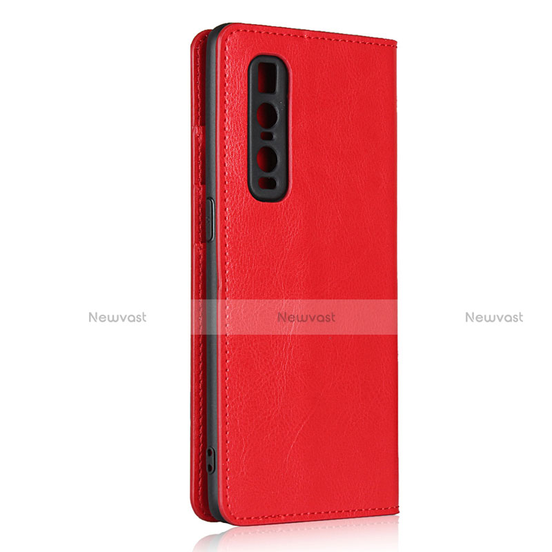 Leather Case Stands Flip Cover T02 Holder for Oppo Find X2 Pro