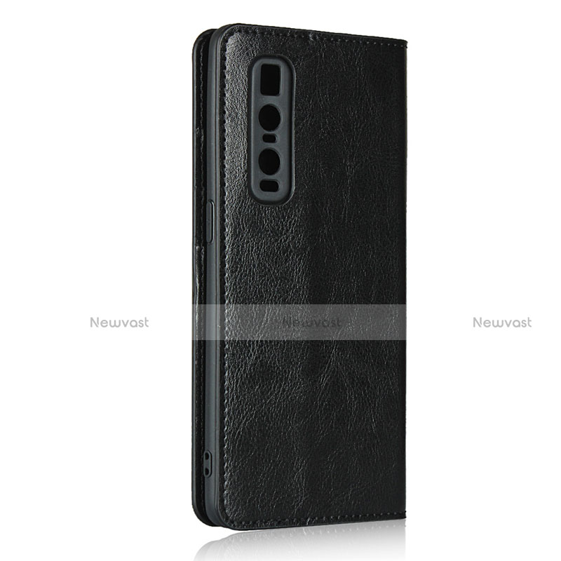 Leather Case Stands Flip Cover T02 Holder for Oppo Find X2 Pro