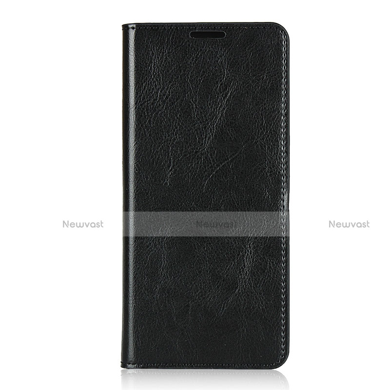 Leather Case Stands Flip Cover T02 Holder for Oppo Find X2 Pro Black