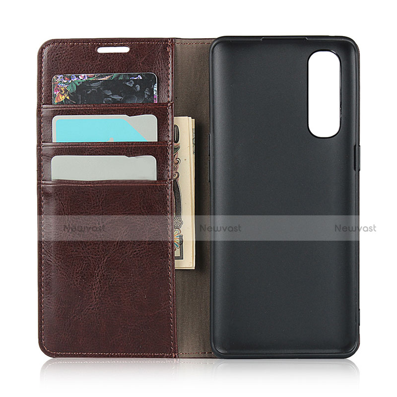 Leather Case Stands Flip Cover T02 Holder for Oppo Reno3 Pro