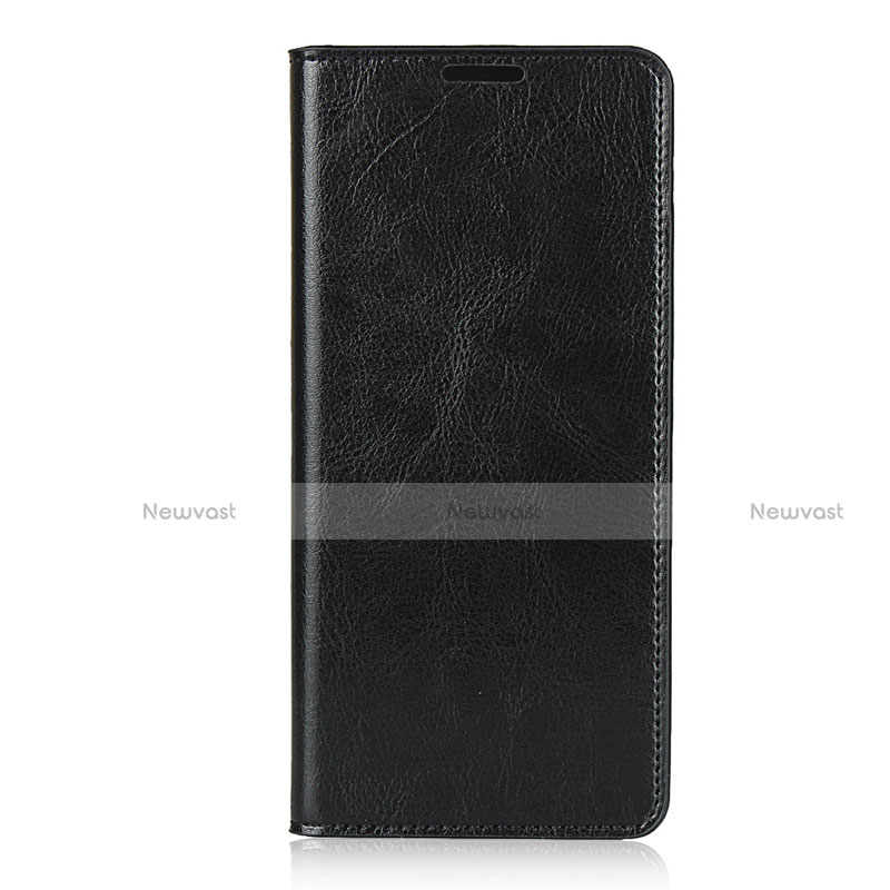 Leather Case Stands Flip Cover T02 Holder for Oppo Reno3 Pro Black