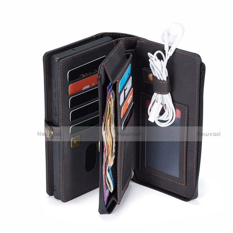 Leather Case Stands Flip Cover T02 Holder for Samsung Galaxy Note 20 Ultra 5G