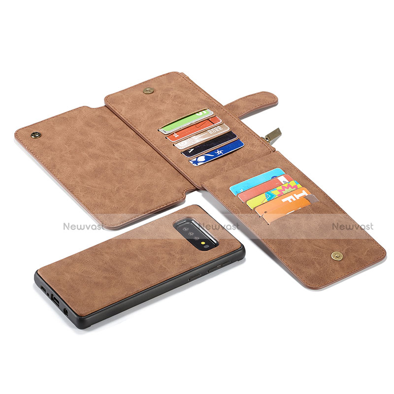 Leather Case Stands Flip Cover T02 Holder for Samsung Galaxy S10 5G