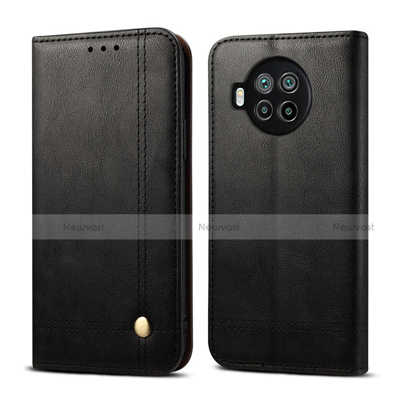Leather Case Stands Flip Cover T02 Holder for Xiaomi Mi 10T Lite 5G Black