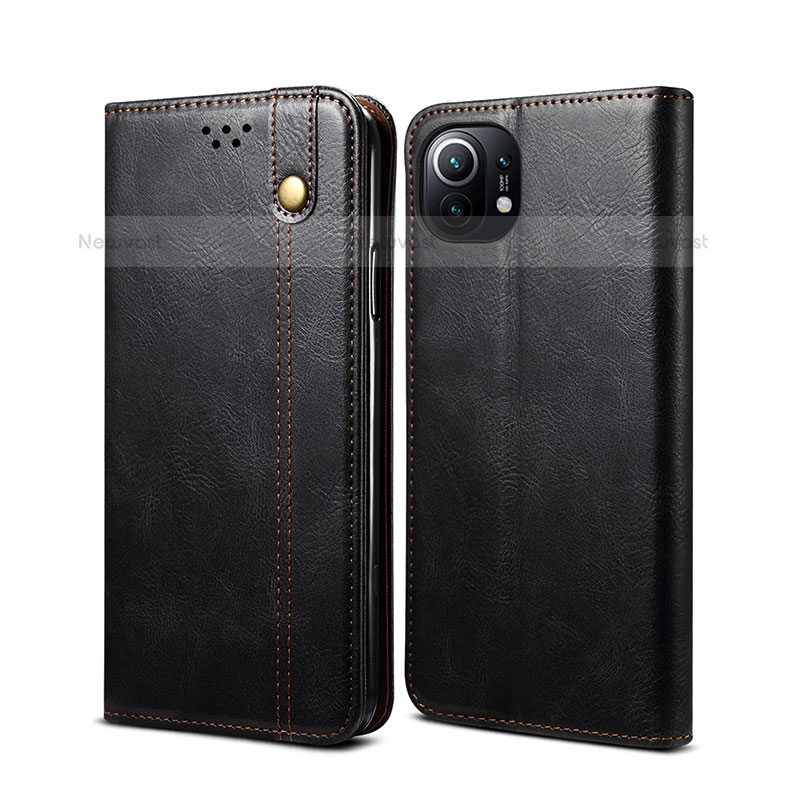 Leather Case Stands Flip Cover T02 Holder for Xiaomi Mi 11 Lite 4G