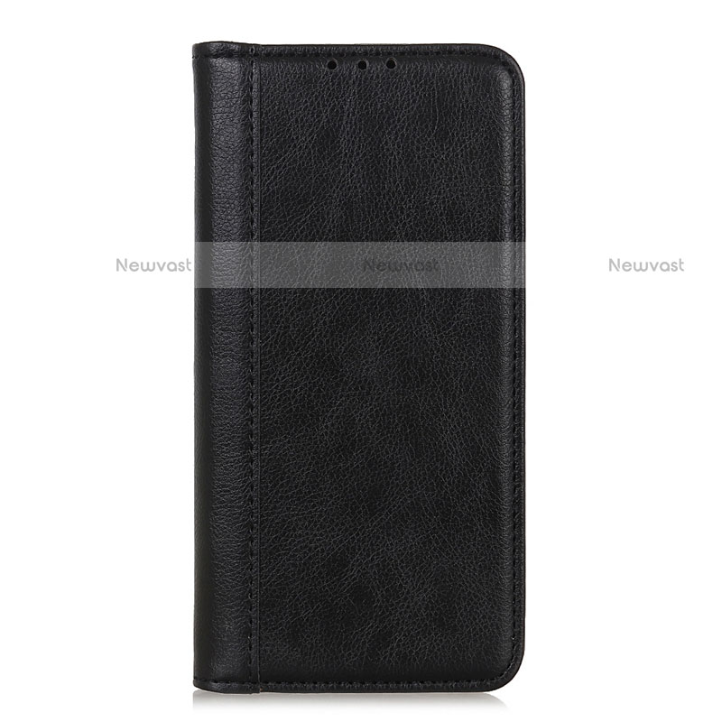 Leather Case Stands Flip Cover T02 Holder for Xiaomi Poco M3 Black