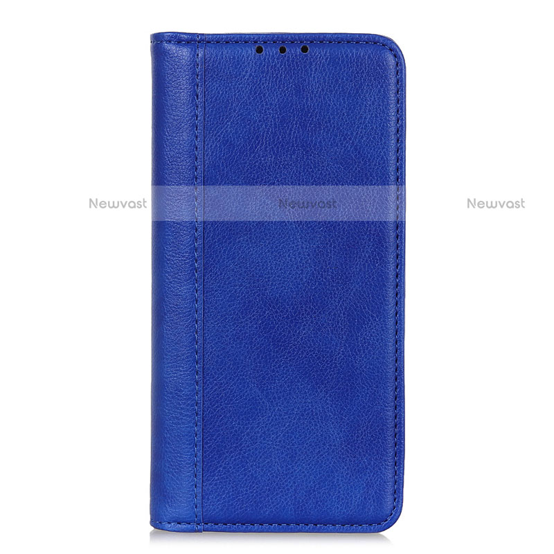 Leather Case Stands Flip Cover T02 Holder for Xiaomi Poco M3 Blue