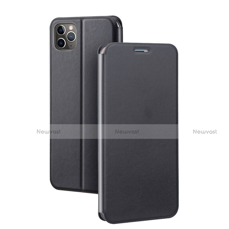 Leather Case Stands Flip Cover T03 Holder for Apple iPhone 11 Pro Black