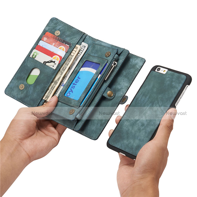 Leather Case Stands Flip Cover T03 Holder for Apple iPhone 6 Plus