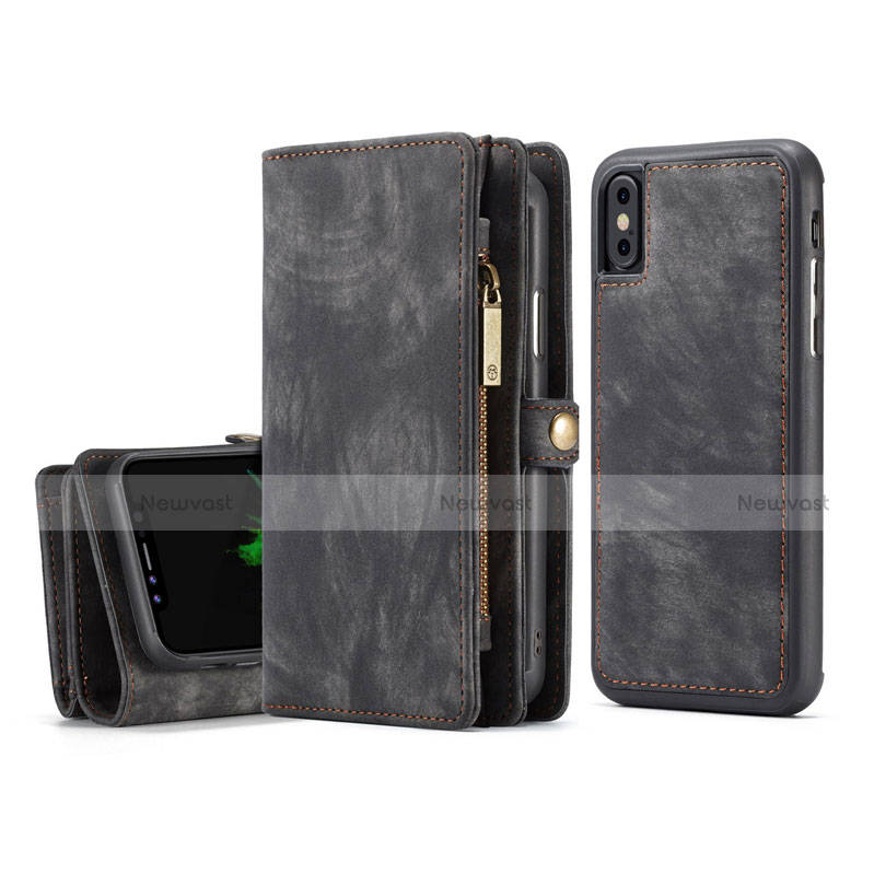 Leather Case Stands Flip Cover T03 Holder for Apple iPhone Xs