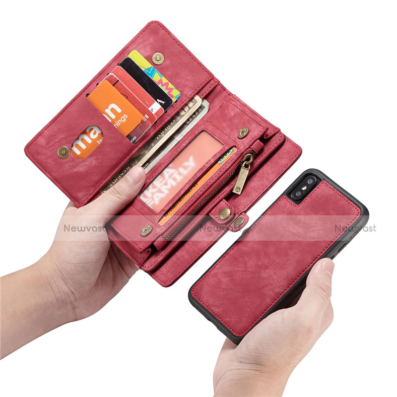 Leather Case Stands Flip Cover T03 Holder for Apple iPhone Xs