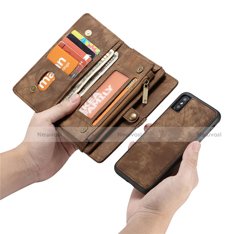 Leather Case Stands Flip Cover T03 Holder for Apple iPhone Xs