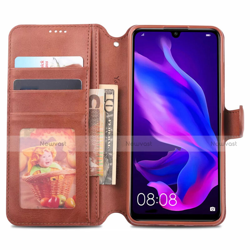 Leather Case Stands Flip Cover T03 Holder for Huawei Nova 4e