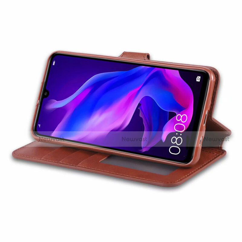 Leather Case Stands Flip Cover T03 Holder for Huawei Nova 4e