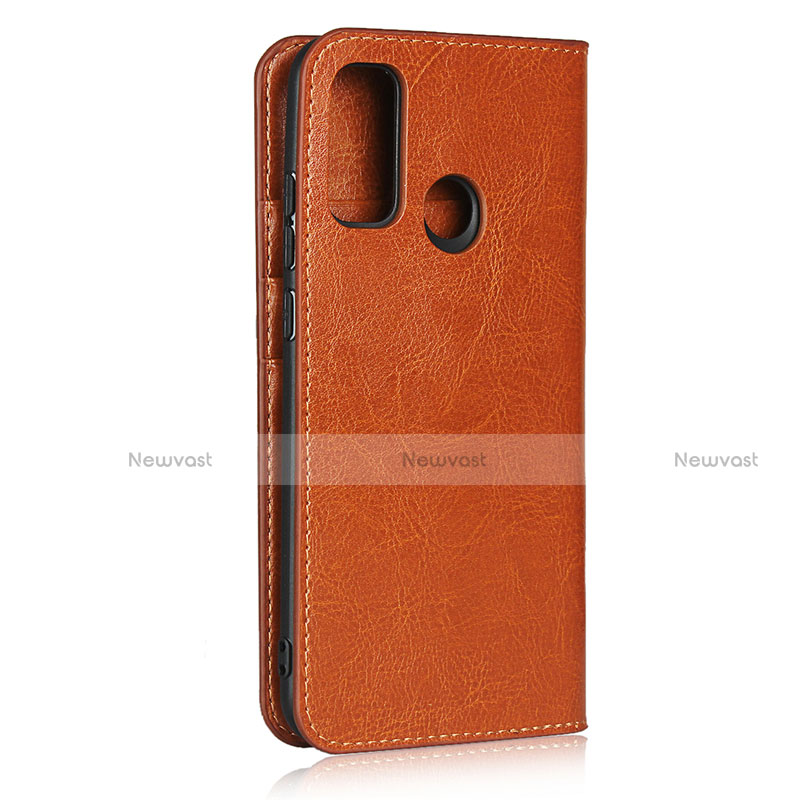 Leather Case Stands Flip Cover T03 Holder for Huawei P Smart (2020) Orange
