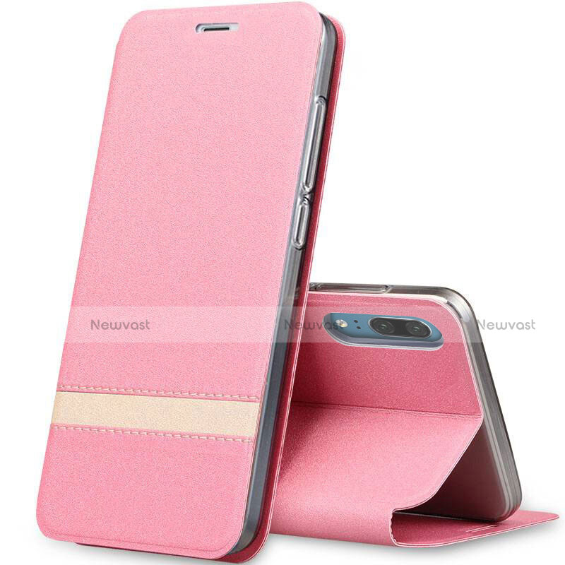 Leather Case Stands Flip Cover T03 Holder for Huawei P20