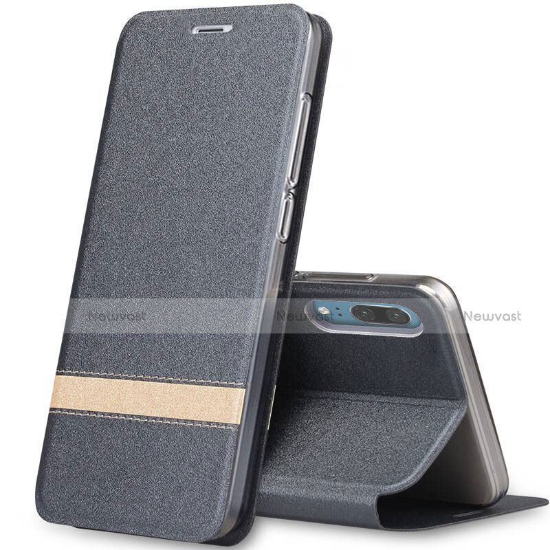 Leather Case Stands Flip Cover T03 Holder for Huawei P20